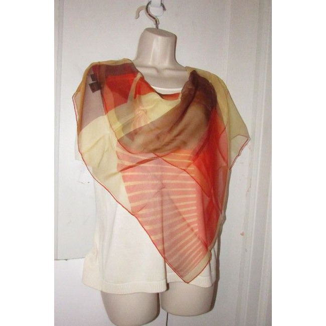 Fendi Pink Coral Plum Silk Chiffon Square Scarf