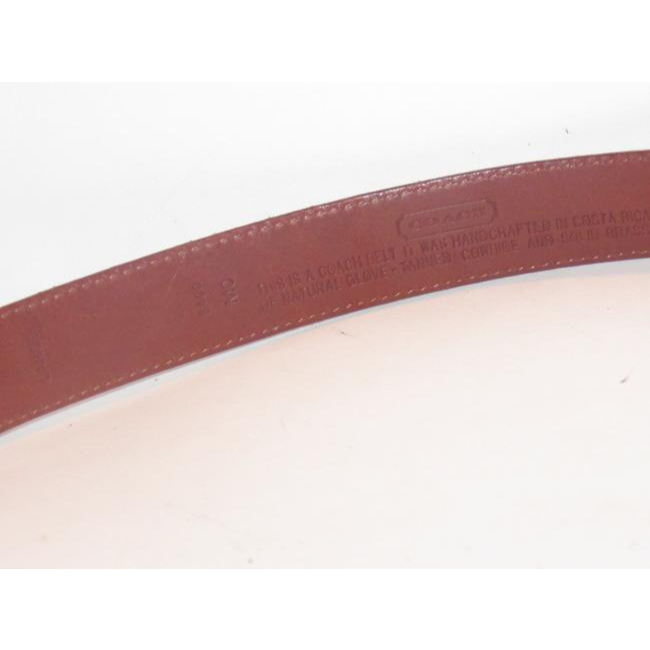 Coach Red Leather With Round Brass Buckle Vintage Beltdesigner Belt