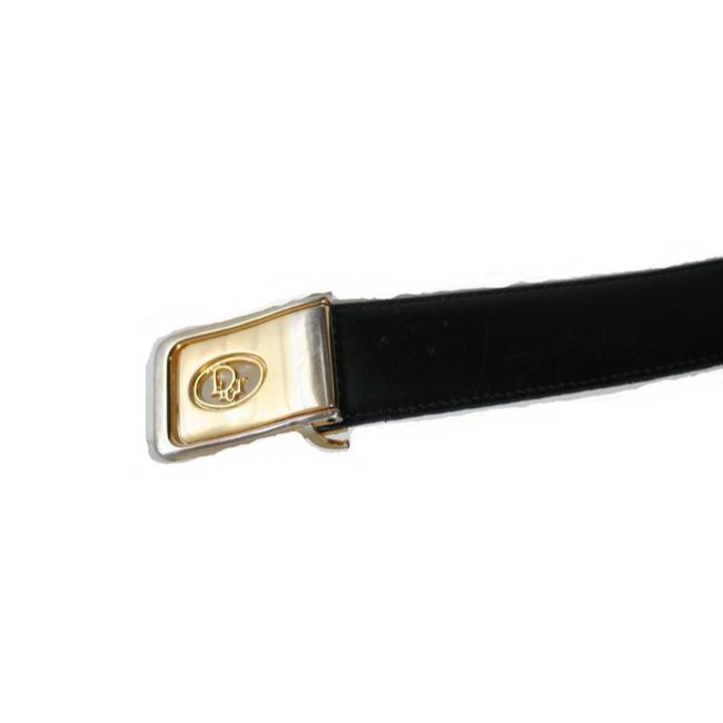 Dior Black & Brown Reversible Leather Belt