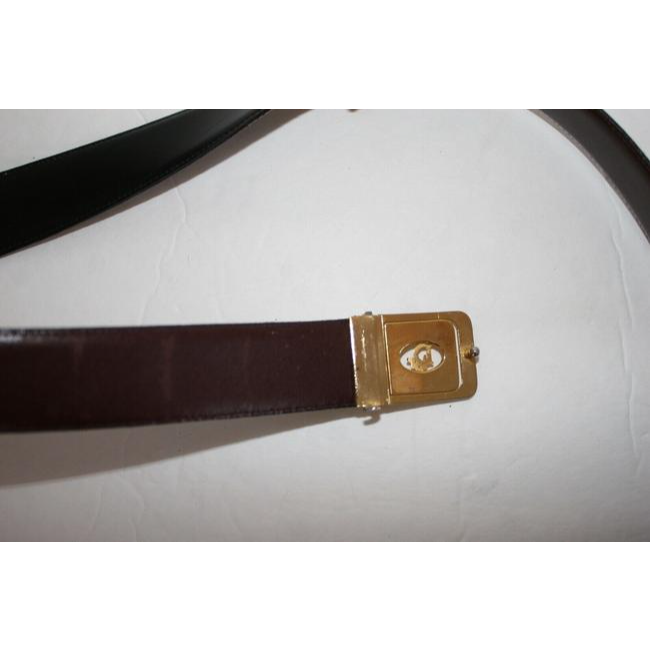 Dior Black & Brown Reversible Leather Belt