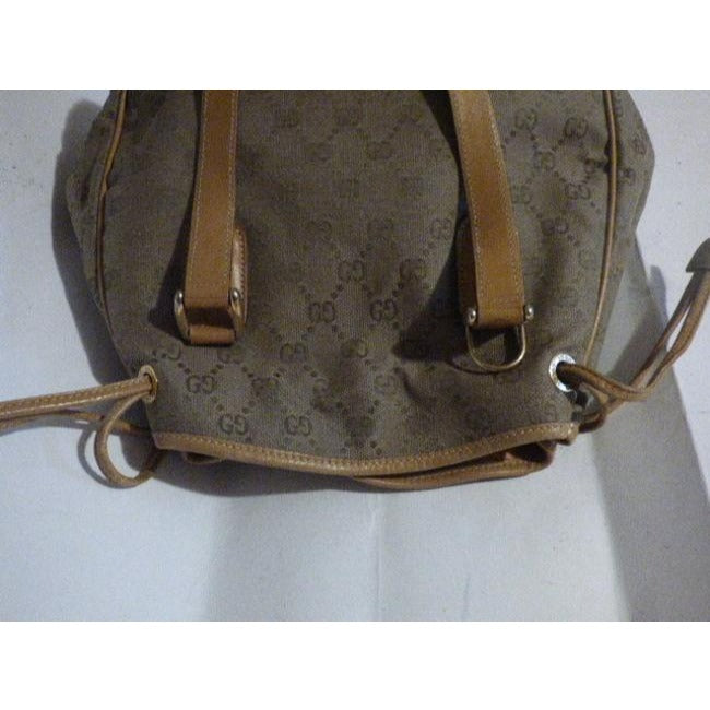 Gucci Vintage Shades Of Brown Canvas And Leather Satchel