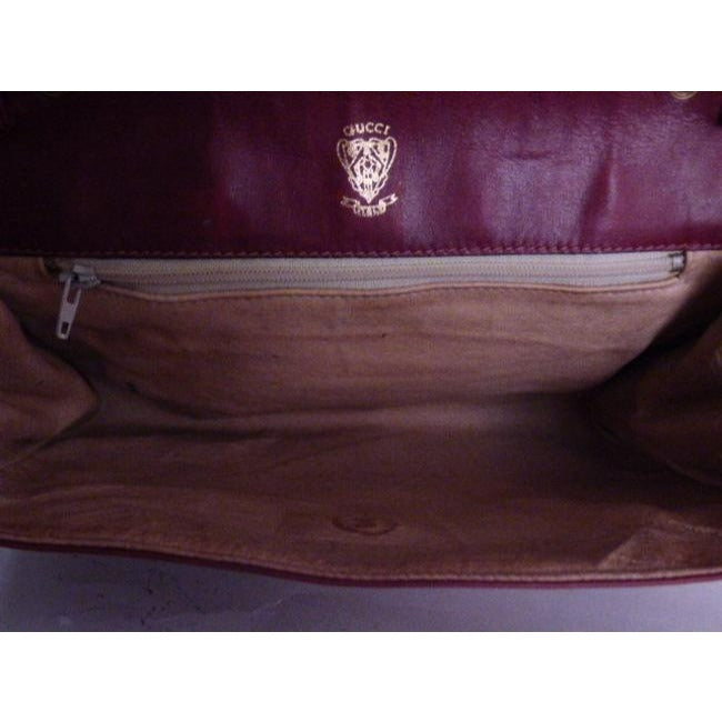 Gucci Vintage Burgundy Leather Shoulder Bag