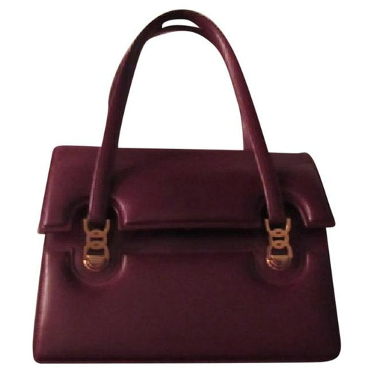 Gucci Vintage Burgundy Leather Satchel