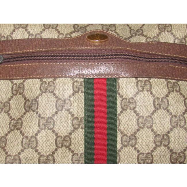 Gucci Vintage Pursesdesigner Purses Shades Of Brown Large G Logo Print Coated Canvas And Leather Wit