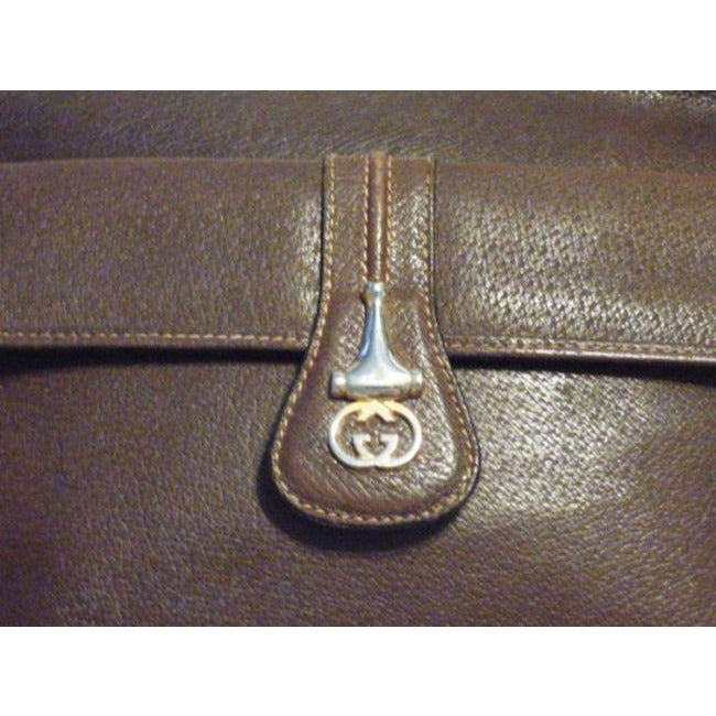 Gucci Vintage Medium Brown Very Supple Leather Cross Body Bag