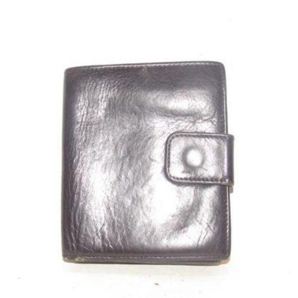 Gucci Supple Black Leather Bi-fold Horseshoe