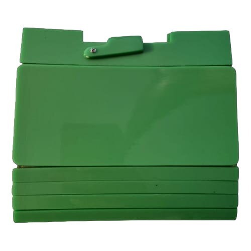 Vintage, Fendi green clutch style purse made of Lucite tiles and green leather with a latch top closure