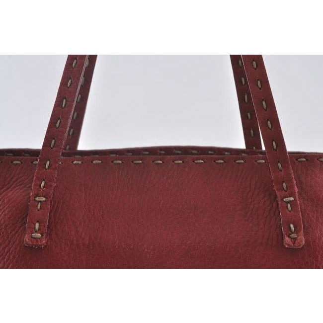 Fendi Bag Xl Two Strap Limited Edition True Red Selleria Leather Tote