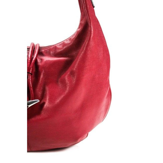 Burberry Pursesdesigner Purses Red Leather With Nova Check Lining Hobo Bag