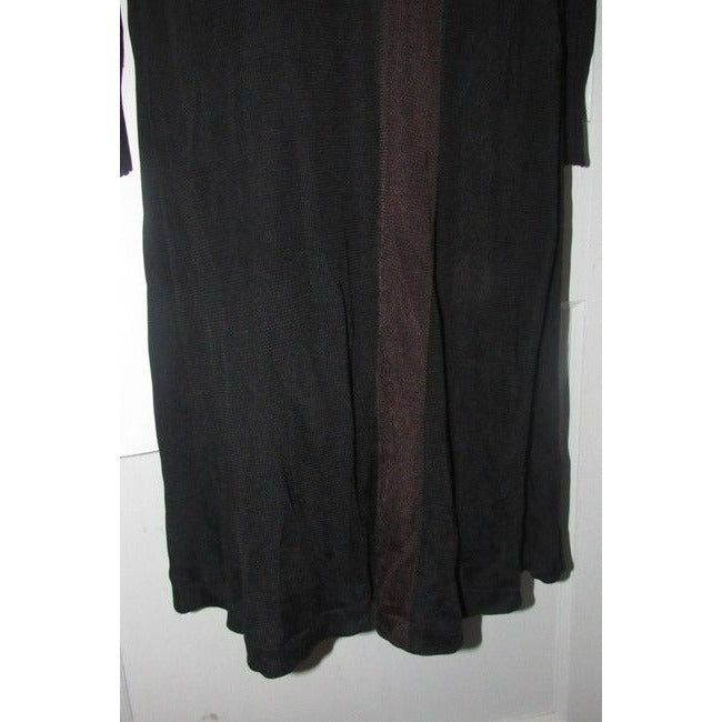 Fendi Brown Velvet And Wool Crepe Color Block Long Casual Maxi Dress