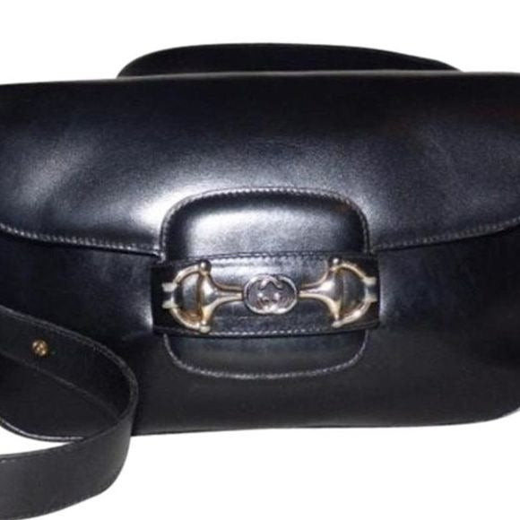 Vintage Gucci 1955 Horsebit black leather purse!