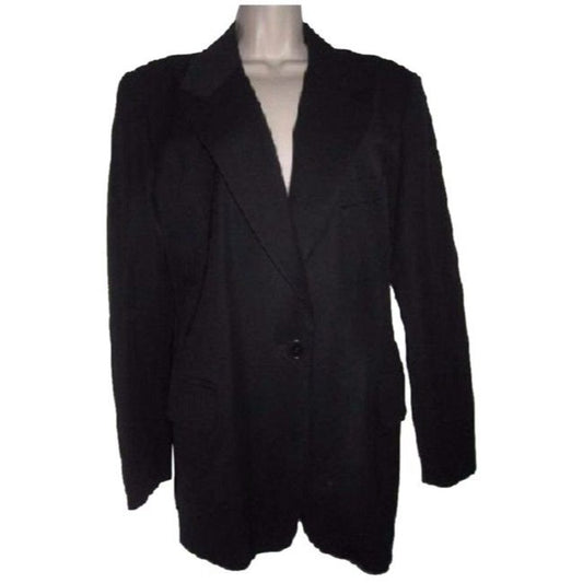 Escada Lightweight Black Wool Vintage Blazer