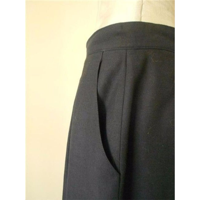 Dior Navy Blue Silk Blend Vintage Skirt