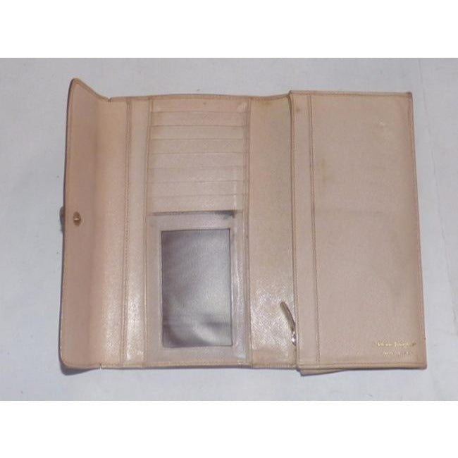 Salvatore Ferragamo Beige Nude Leather Vintage Wallet