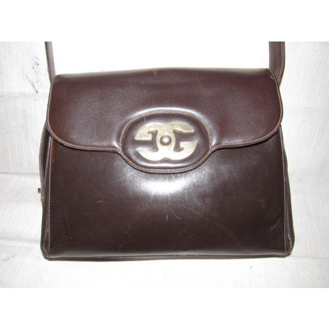 Gucci Vintage Rich Brown Leather Satchel