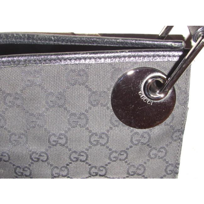 Gucci black Guccissima print 'Eclipse' messenger or cross body w bold chrome hardware