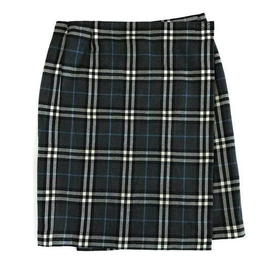 Burberry Blue Green White Plaid Skirt