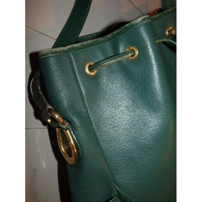 Gucci Vintage Guccidesigner Purses Green Leather Satchel