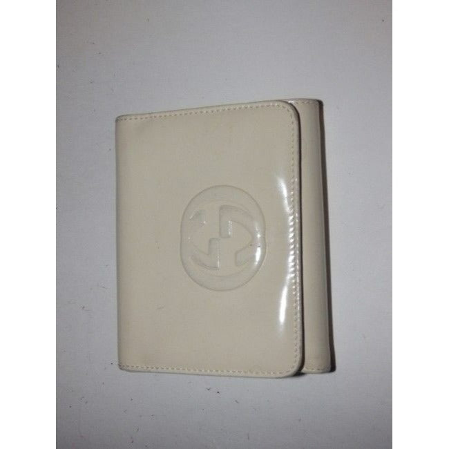 Gucci Ivory Patent Leather Tom Ford Era Tri Fold Wallet