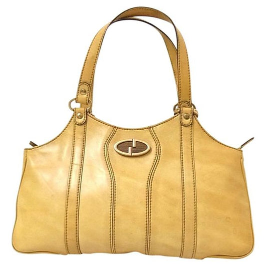 Gucci Vintage Satchelsdesigner Purses Buttery Camel With Brass Hardware Leather Satchel