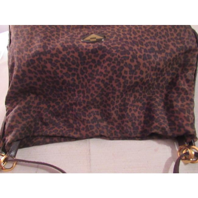 Bottega Veneta Leopard Print Silk & Leather Satchel