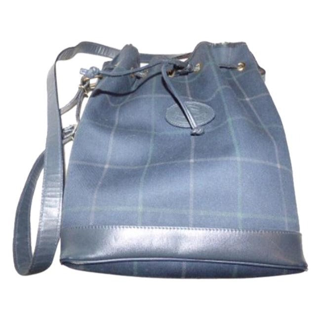 Burberry Vintage Pursesdesigner Purses Blue Red White And Tan Plaid Window Coated Canvas Leather Sat