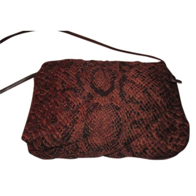 Bottega Veneta Snakeskin Print Silk & Leather Satchel