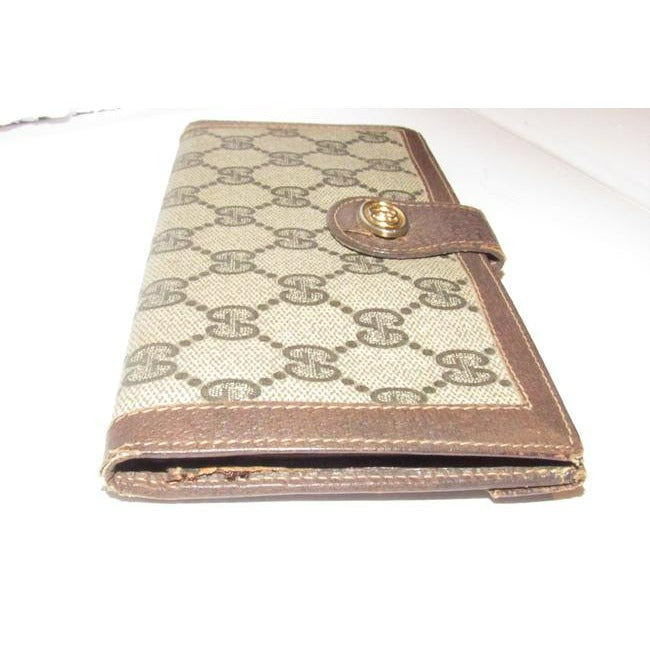 Gucci Brown Guccissima Print Xl Collection Leather Wallet