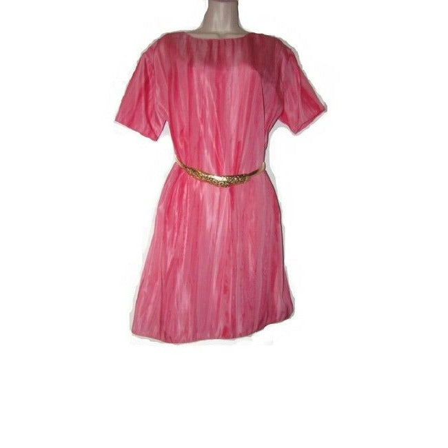 Marni Abstract Design In Shades Of Pink In Silk Mid Length Cocktail Dress