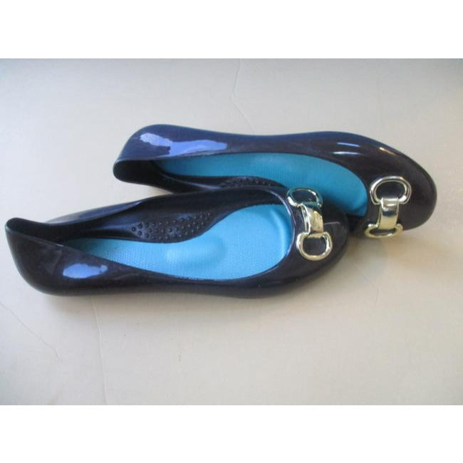 Oka B Brown Jelly Ballet With Teal Turquoise Insoles Flats Size Eu