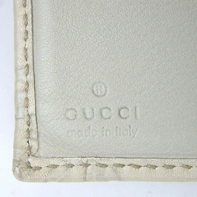 Gucci White G Print Abbey D Ring Wallet