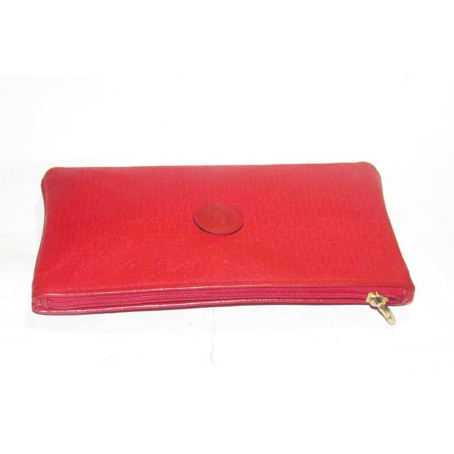 Fendi Early Sas Zucchinosmall Style Purses True Red Zucchino Or Small F Logo Print Coated Canvas And