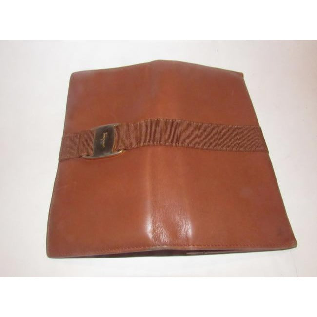 Salvatore Ferragamo Chestnut Brown Smooth Leather Vintage Wallet