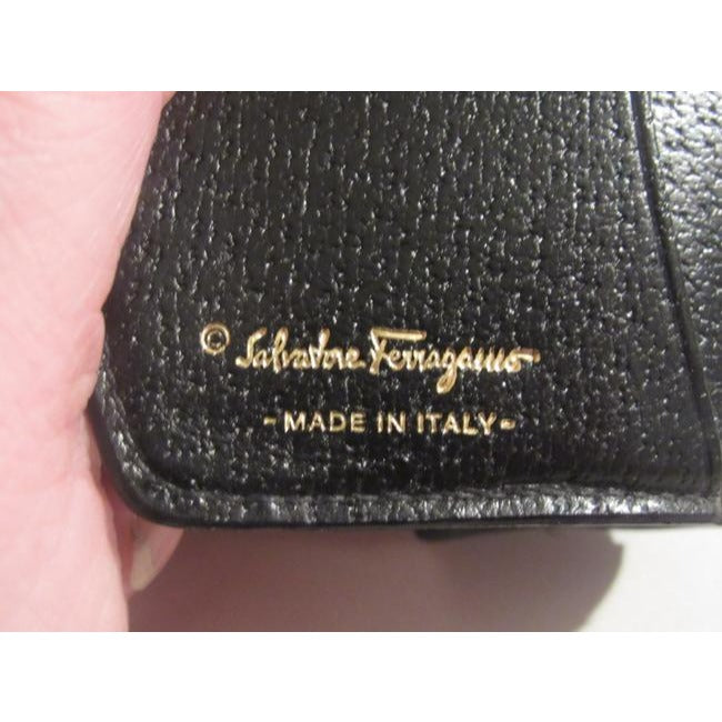 Salvatore Ferragamo Black Leather Vintage Wallet