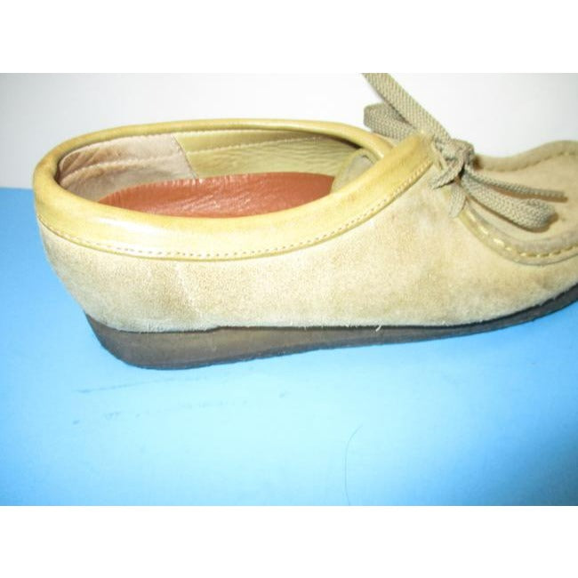 Clarks Tan Wallabees Lace Up Moccasin Booties Size 7.5