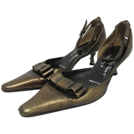 Kalliste Bronze Metallic Von Dimanche A Venise Pebbled D Orsay Pumps Size Eu