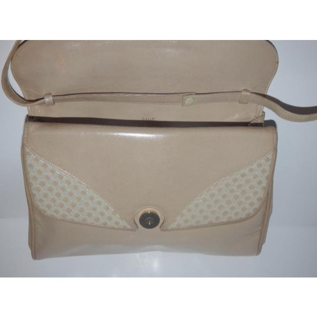 Bally Vintage Pursesdesigner Purses Taupe Patent Leather Shoulder Bag