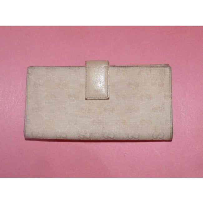 Gucci White Guccissima Print Leather XL Eclipse Wallet