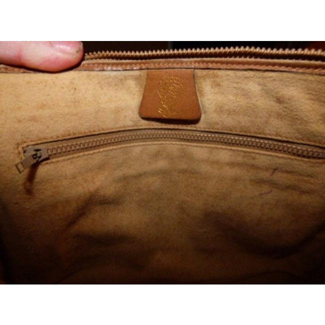 Gucci Vintage Shades Of Brown Leather Canvas Clutch