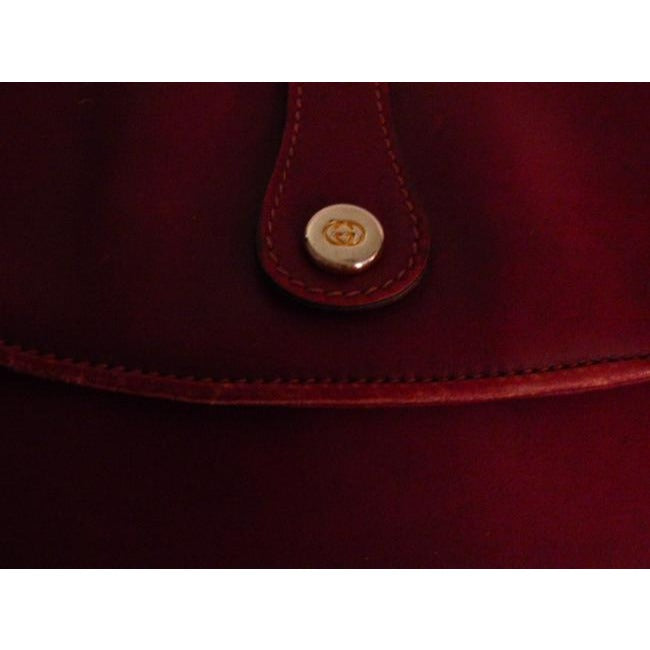 Gucci Vintage Burgundy Leather Shoulder Bag