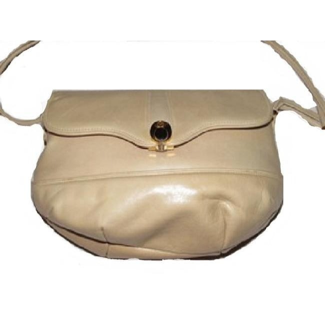 Gucci Vintage Buttery Soft Beige Or Nude Leather Shoulder Bag