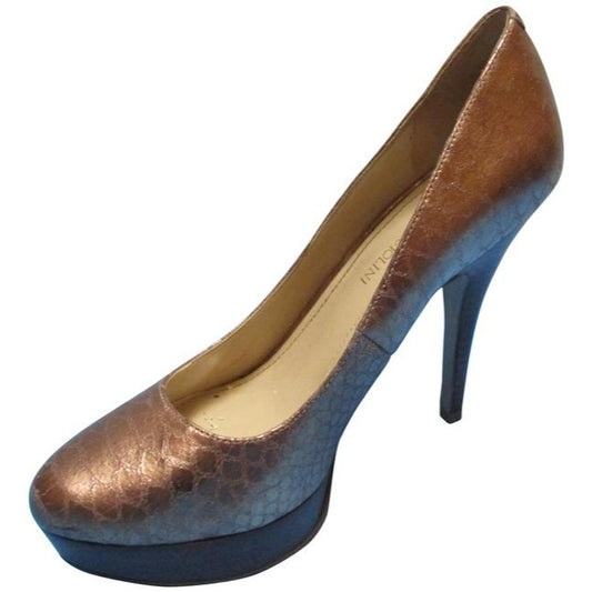 Enzo Angiolini Copper Almond Toe Metallic Pumps