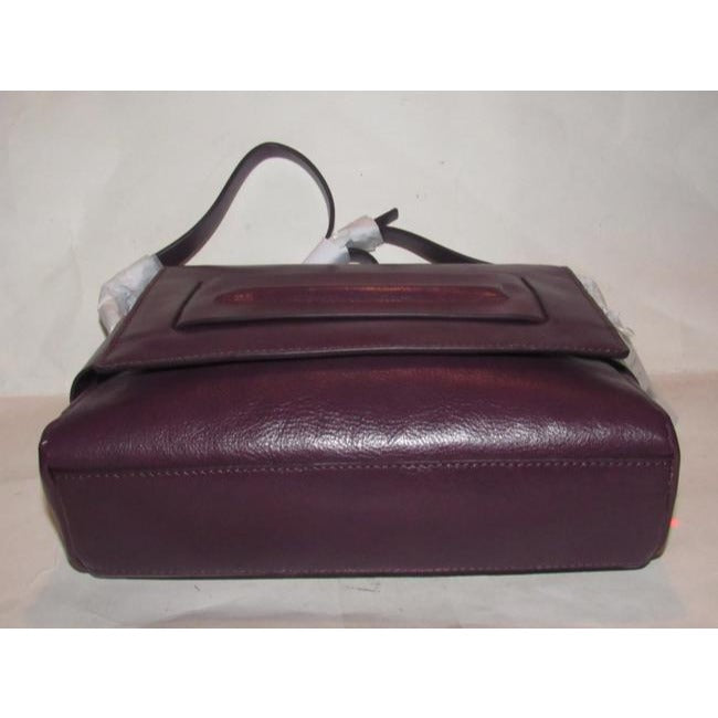 Halston Boysenberry Leather Two-Way Cross Body Bag