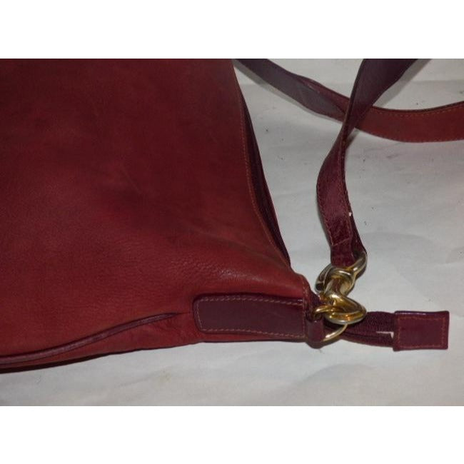 Gucci Vintage Burgundy Red Suede With Leather Hobo Bag