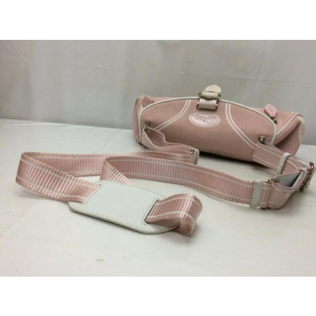 Dior Cross Body Or Shoulder Style Pink And Pink And White Trotter Logo Print Canvas And Pink And Whi