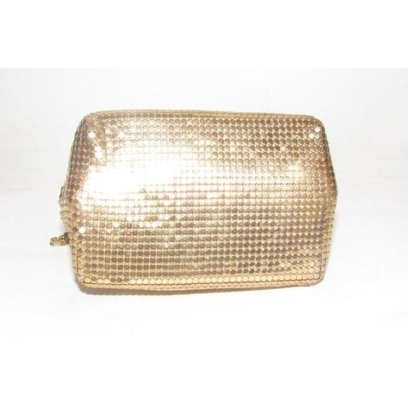 Whiting And Davis Vintage Mirrored Gold Chain Maille Mesh Designer Purse