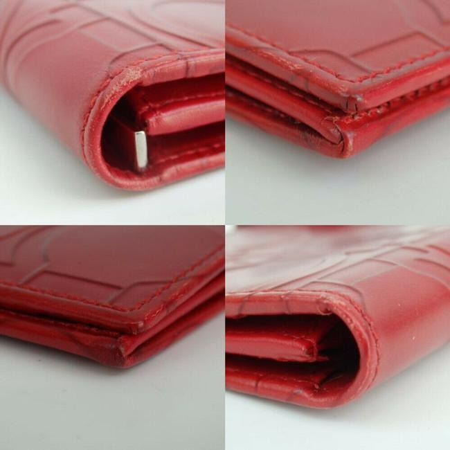 Salvatore Ferragamo Red Gancin Print Leather Wallet