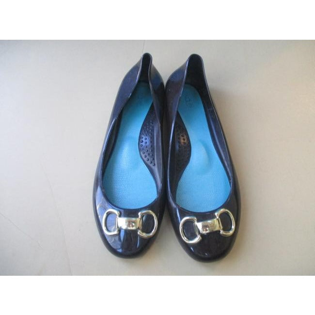 Oka B Brown Jelly Ballet With Teal Turquoise Insoles Flats Size Eu