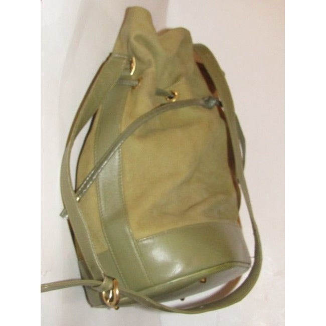 Gucci Vintage Pursesdesigner Purses Aloe Green Suede And Leather With Gold Accents Satchel