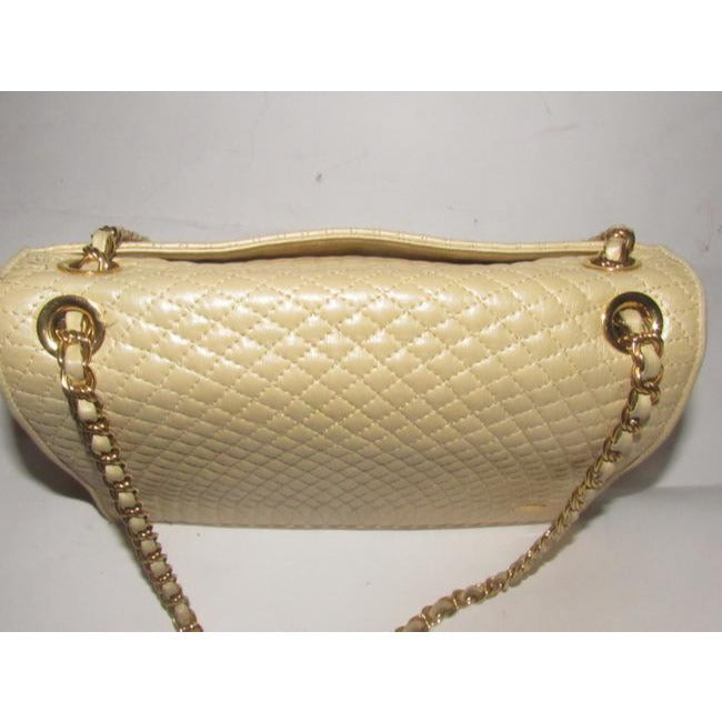 Bally Vintage Pursesdesigner Purses Pale Yellow Quilted Leather Shoulder Bag